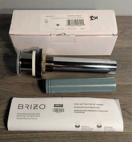 Brizo rp81627bnx pop up - brizo, pop-up